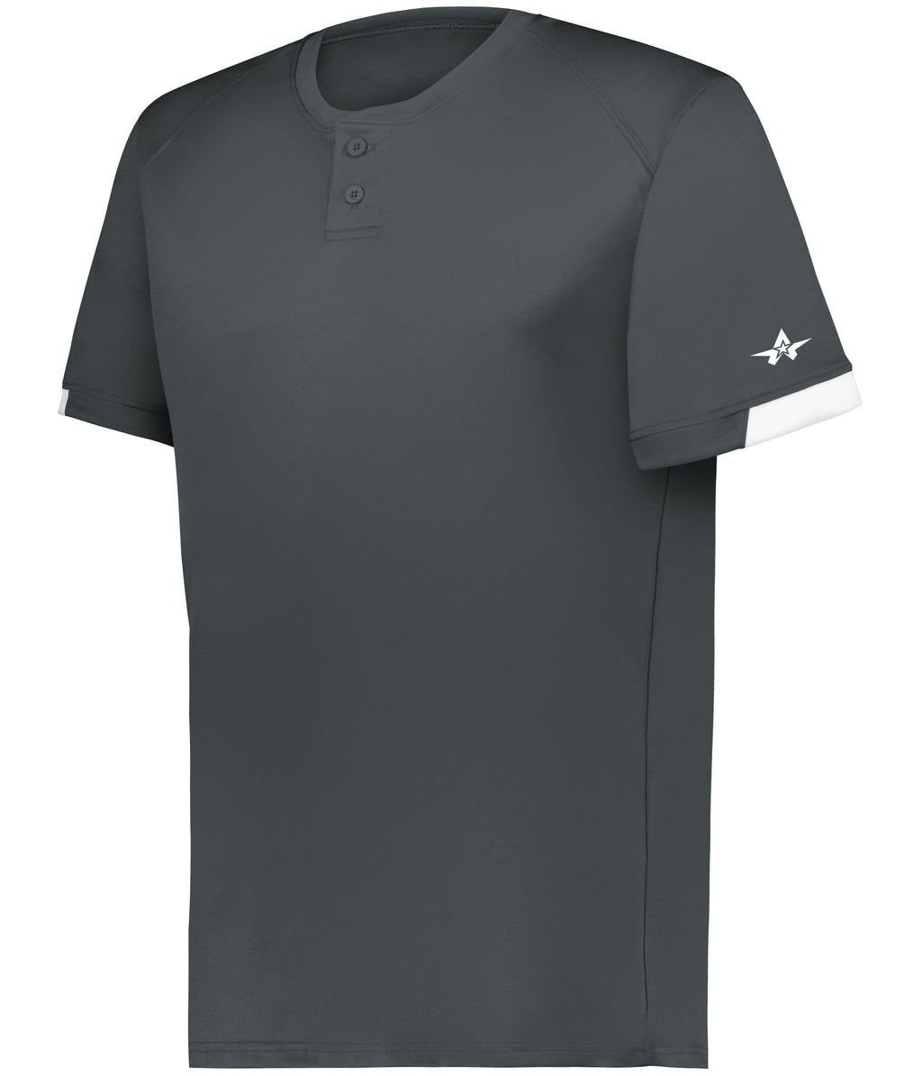 YOUTH ON THE RISE TWO-BUTTON BASEBALL JERSEY - MOISTURE-WICKING