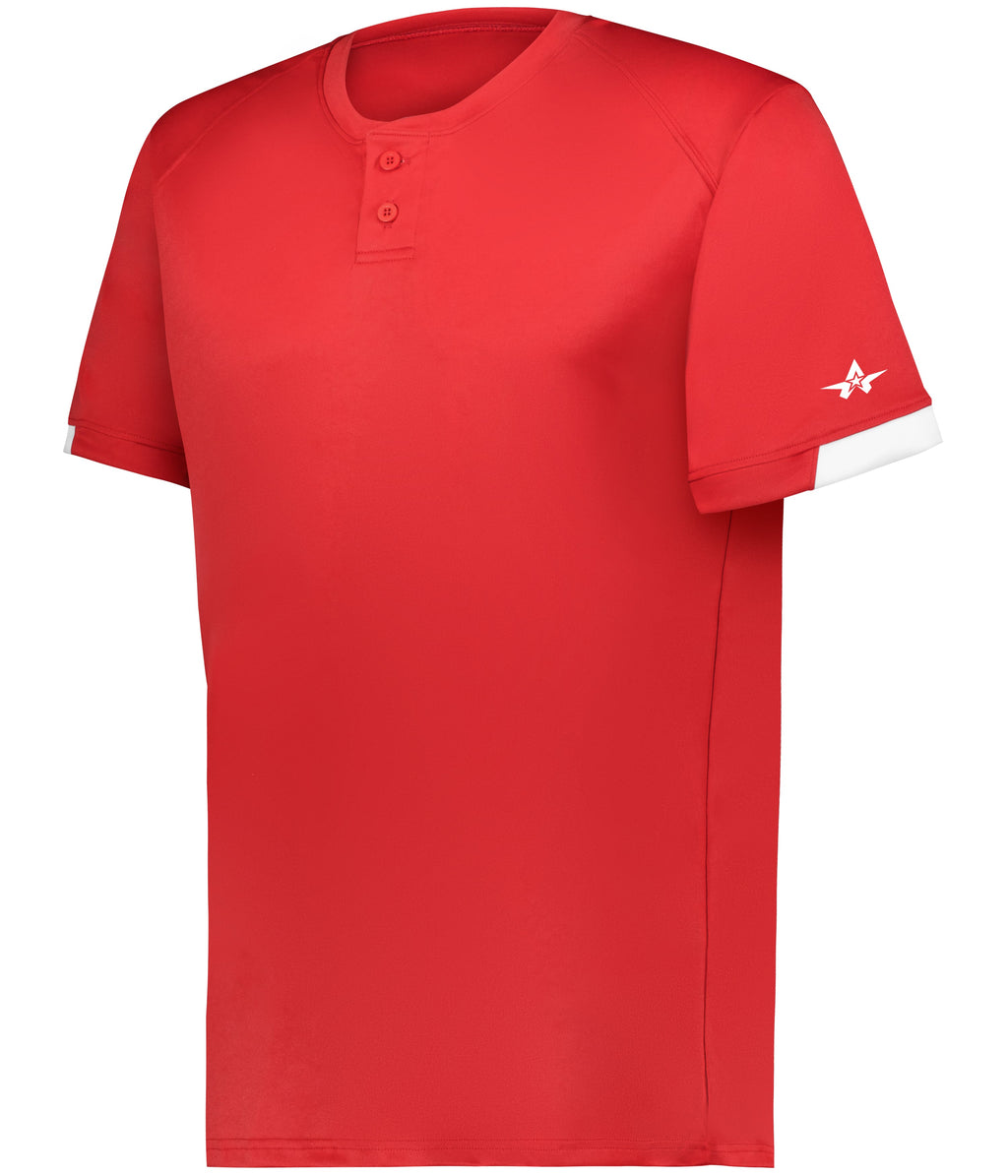 YOUTH ON THE RISE TWO-BUTTON BASEBALL JERSEY - MOISTURE-WICKING