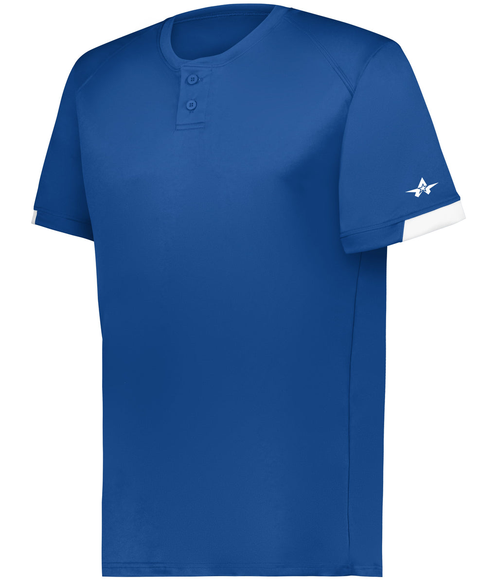 YOUTH ON THE RISE TWO-BUTTON BASEBALL JERSEY - MOISTURE-WICKING