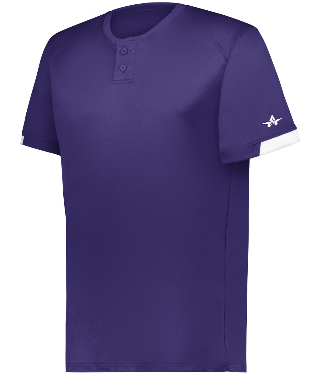 YOUTH ON THE RISE TWO-BUTTON BASEBALL JERSEY - MOISTURE-WICKING