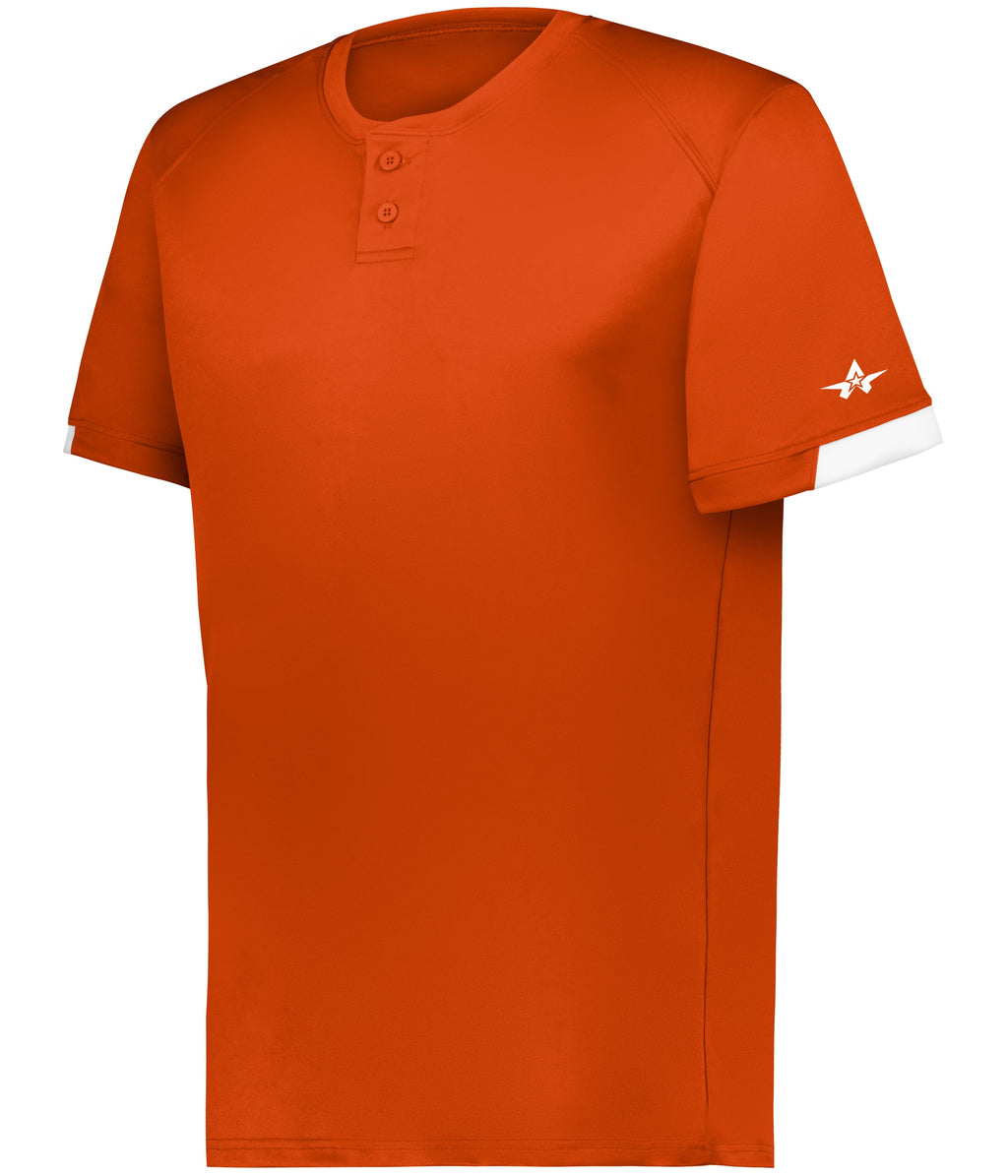 ON THE RISE TWO-BUTTON BASEBALL JERSEY - MOISTURE-WICKING