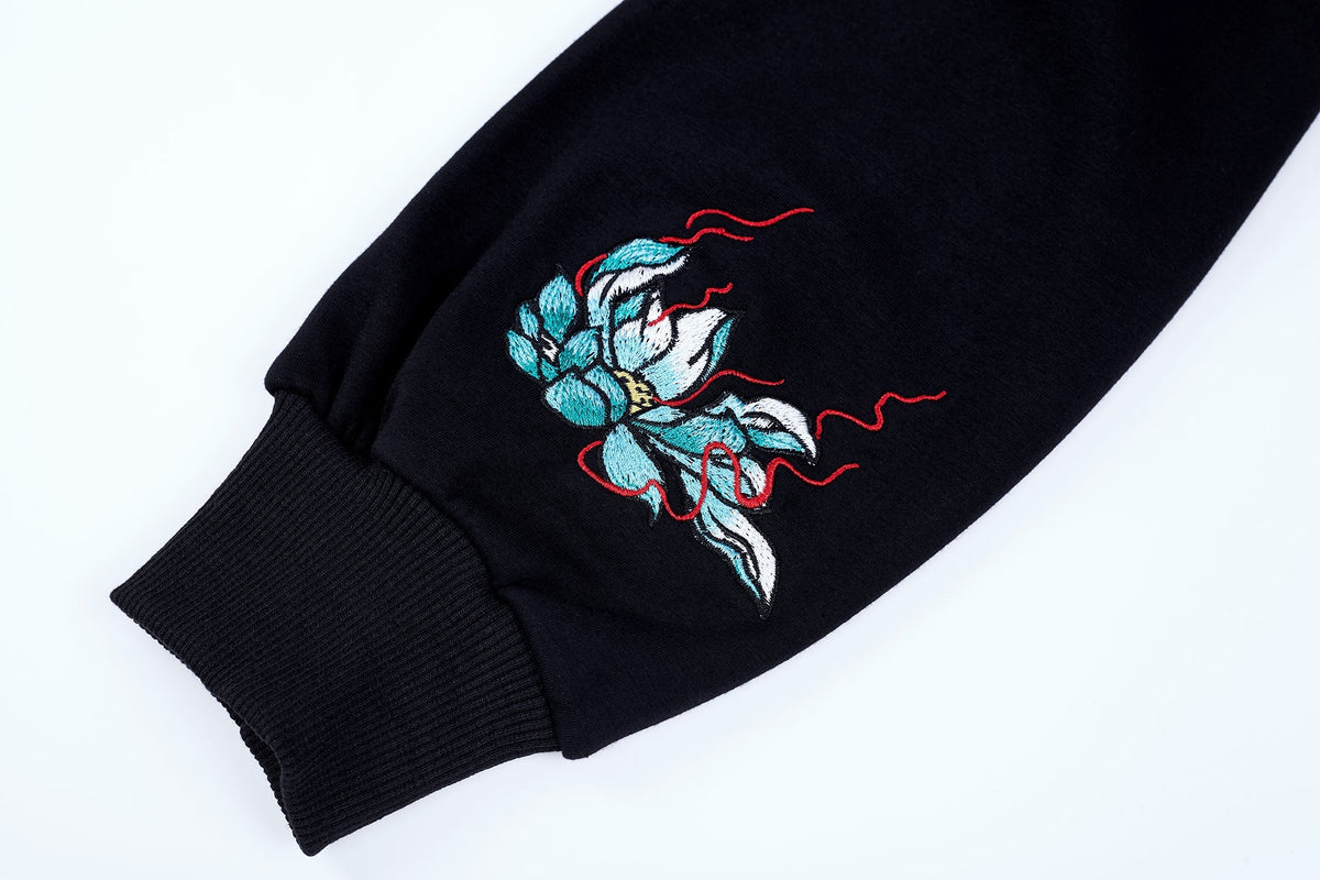 KH9033 Blue Kirin Embroidery Hoodie