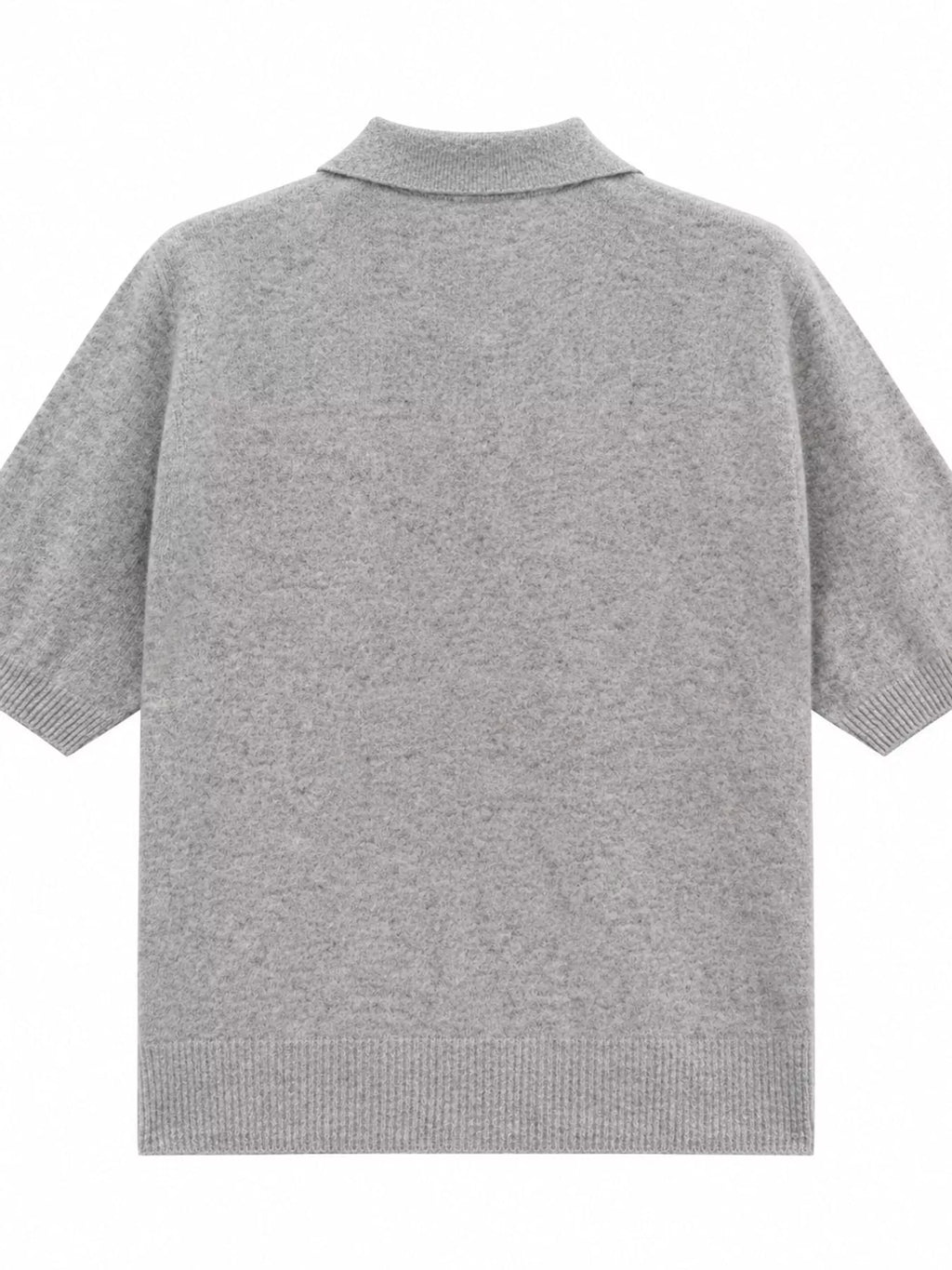 Wool Short-Sleeve knitted Polo Shirt
