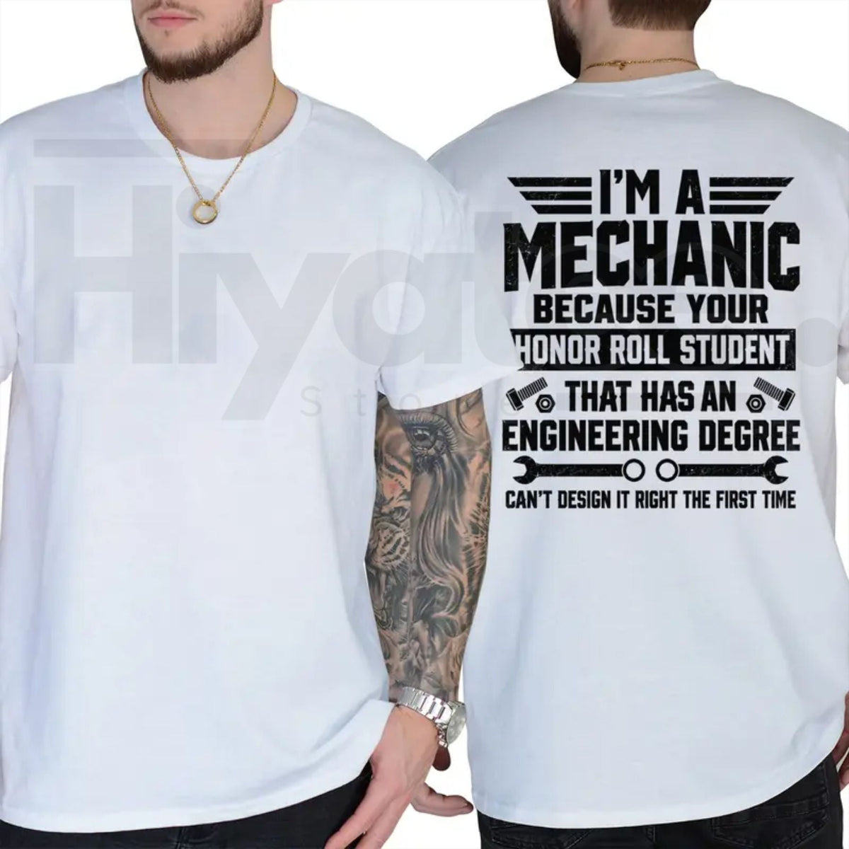 I'm A Mechanic Because Engineers Can't Get It Right T-Shirt – Funny Garage Humor Tee