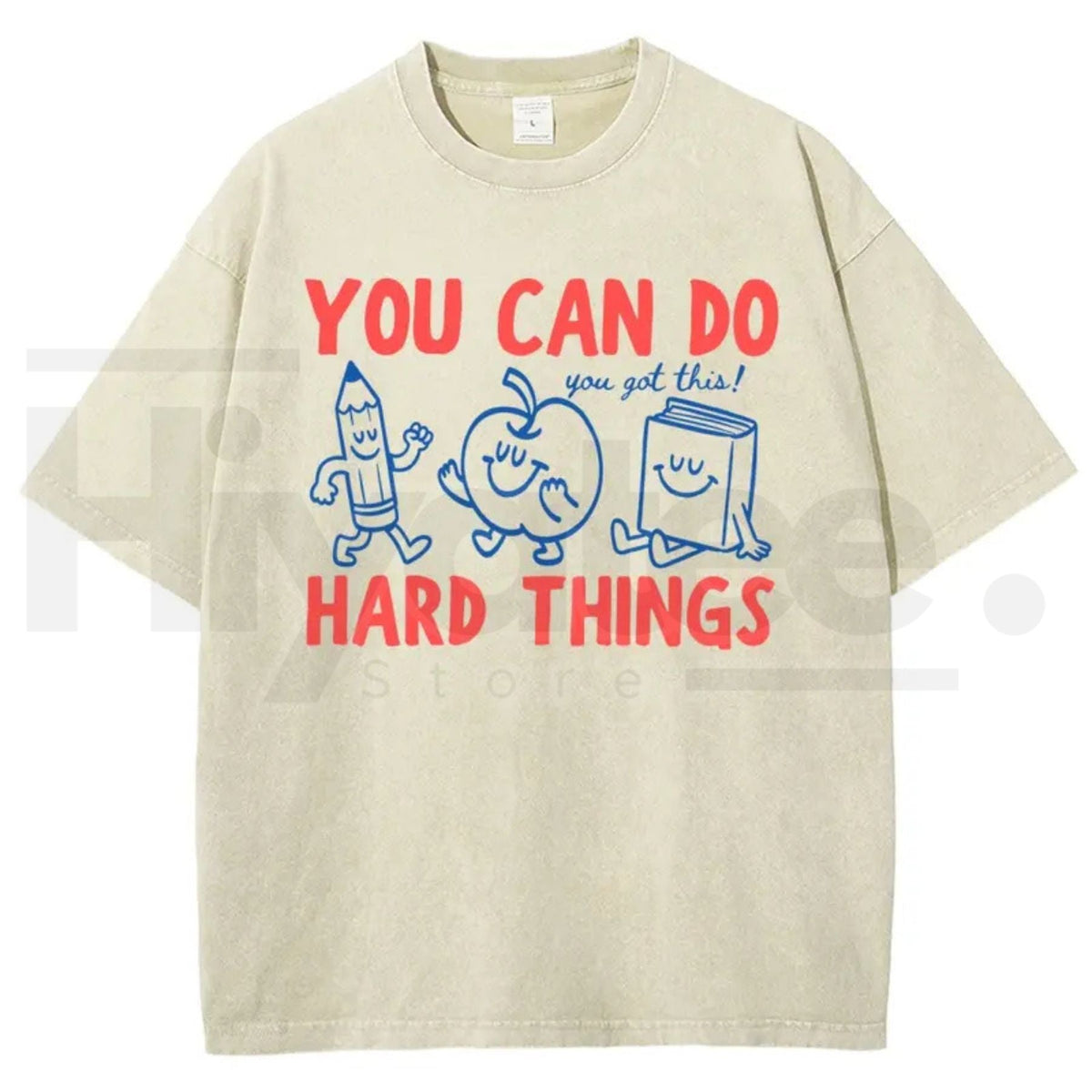 'You Can Do Hard Things' Cute Retro Doodles Motivational Teacher Tee – Uplifting Back To School Cotton Shirt
