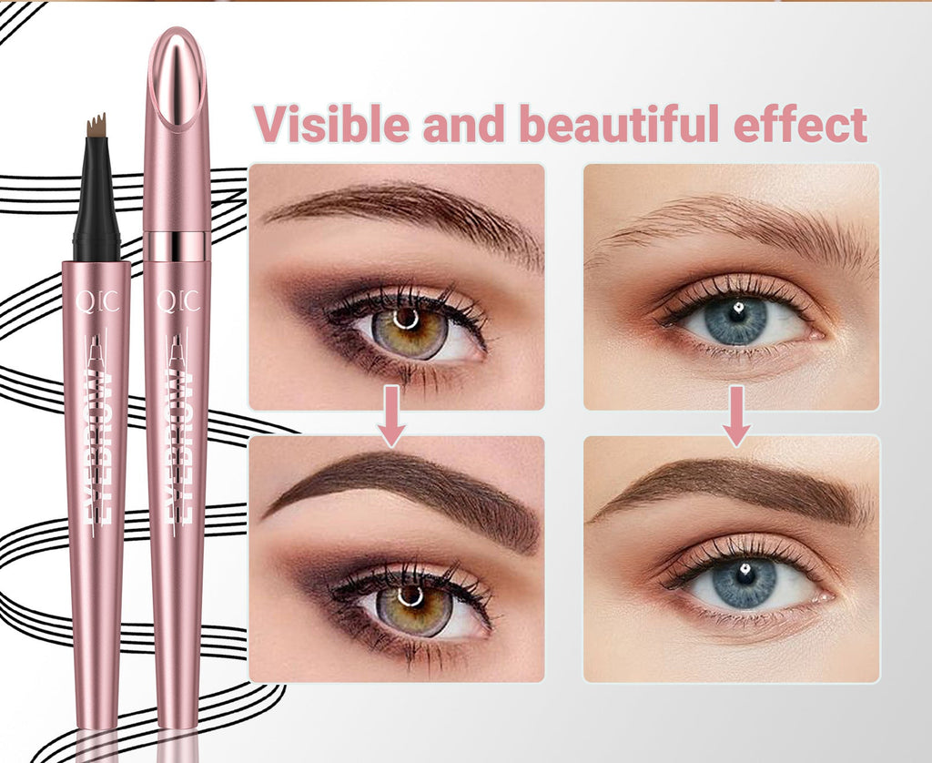 Waterproof And Smooth Not Smudge Four-fork Liquid Eyebrow Pencil