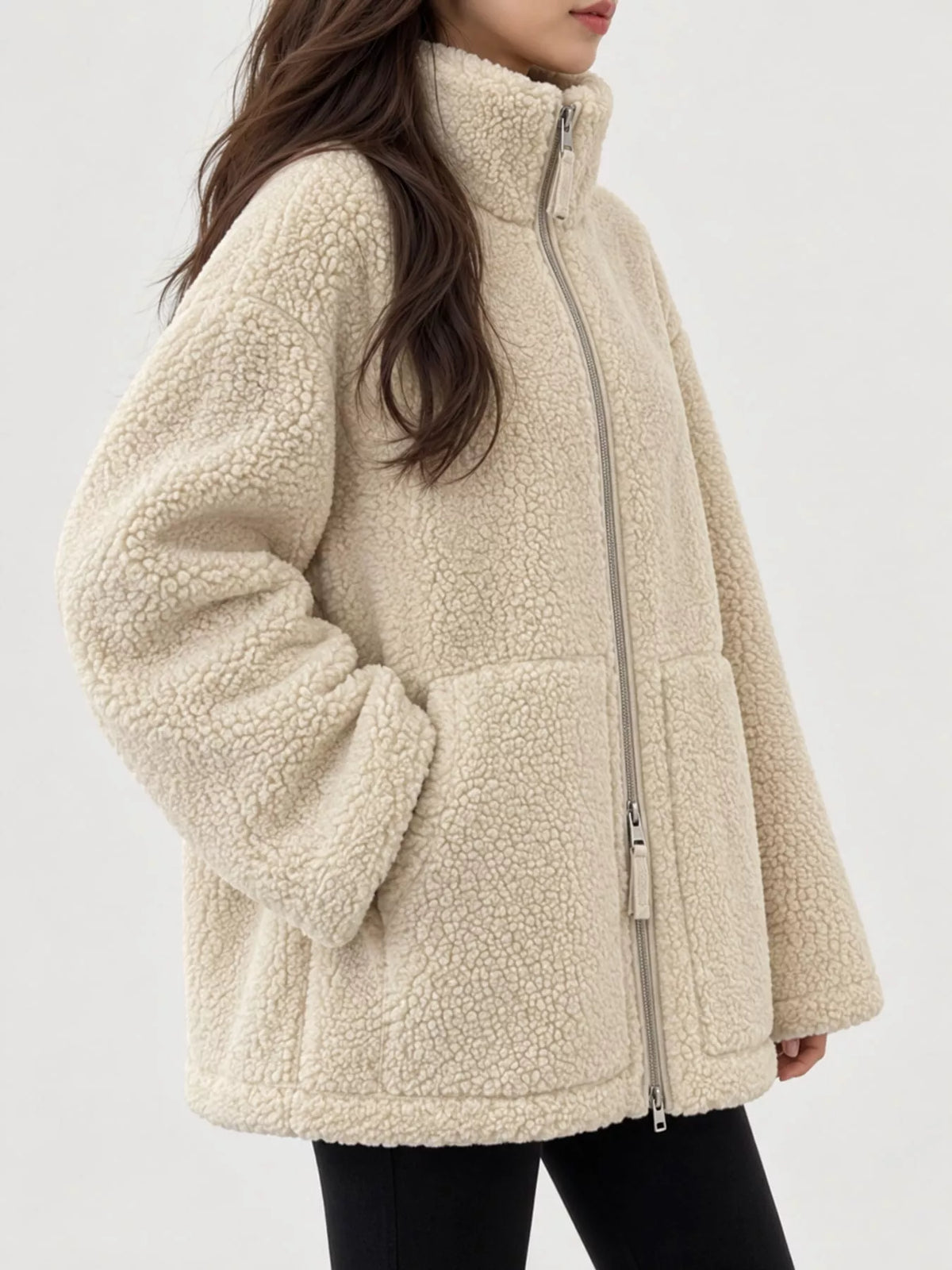 Sherpa Zip-Up Outerwear