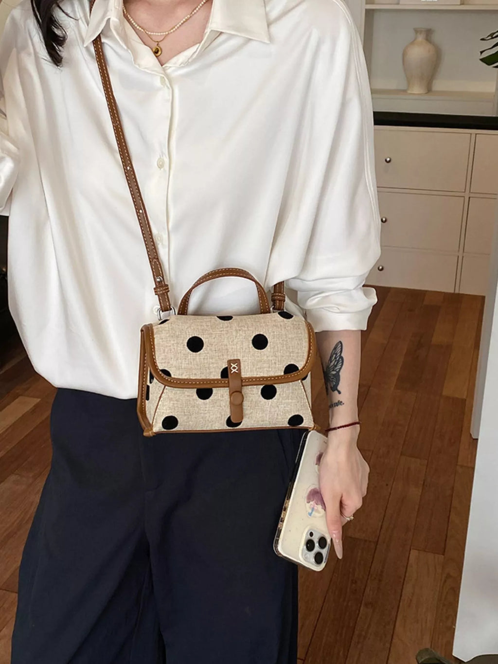 Polka Dot Crossbody Bag