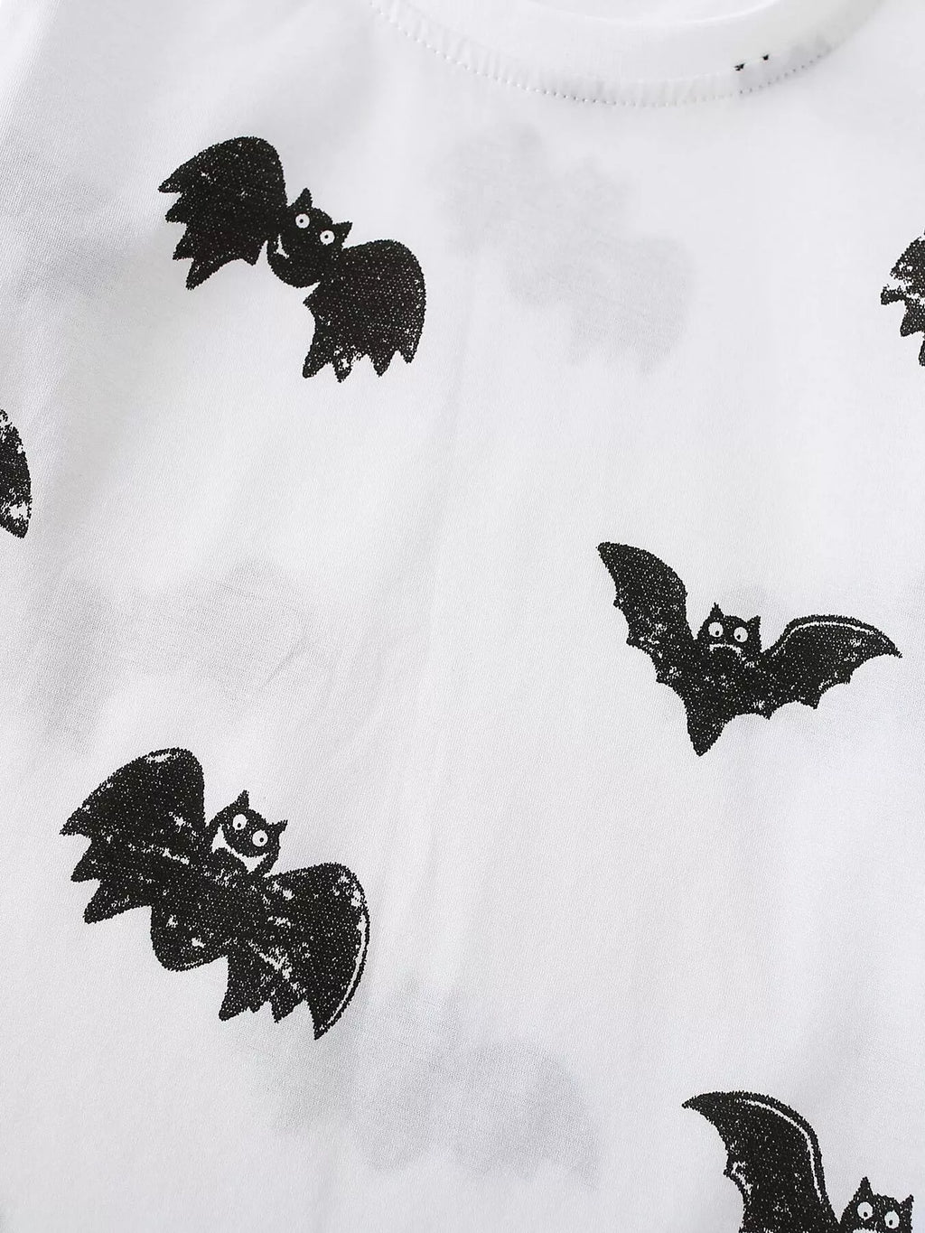 Children's Halloween Bat Print Long Sleeve T-Shirt