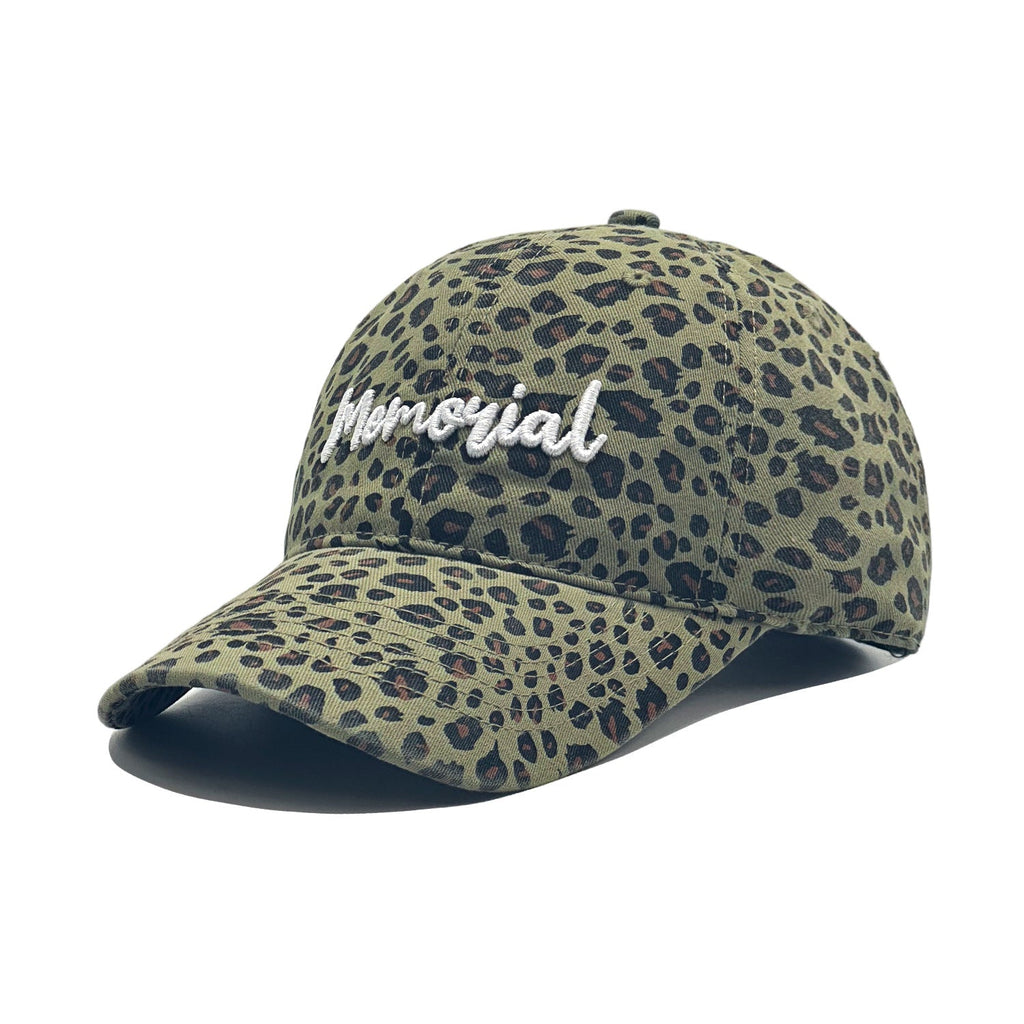 Retro Leopard-print Embroidered Baseball Cap Washed And Distressed