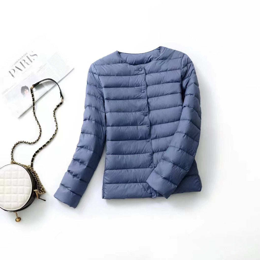 Womens Lightweight White Duck Down Jacket