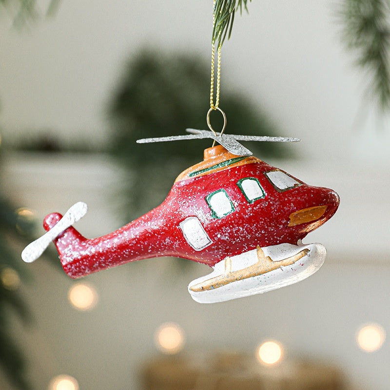 Christmas Tree Decorations Painted Plastic Christmas Pendant