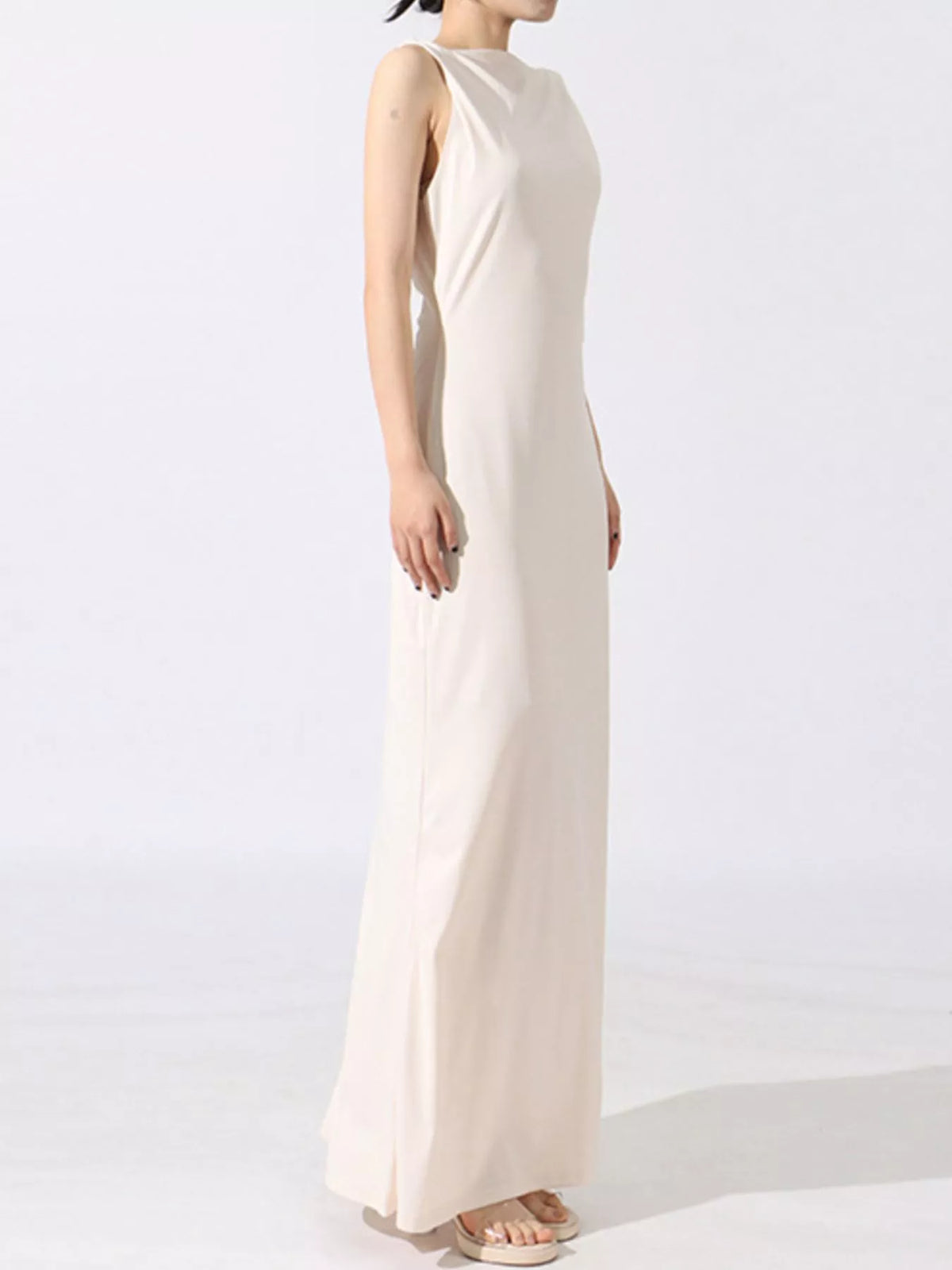 Tie Shoulder Sleeveless Maxi Dress