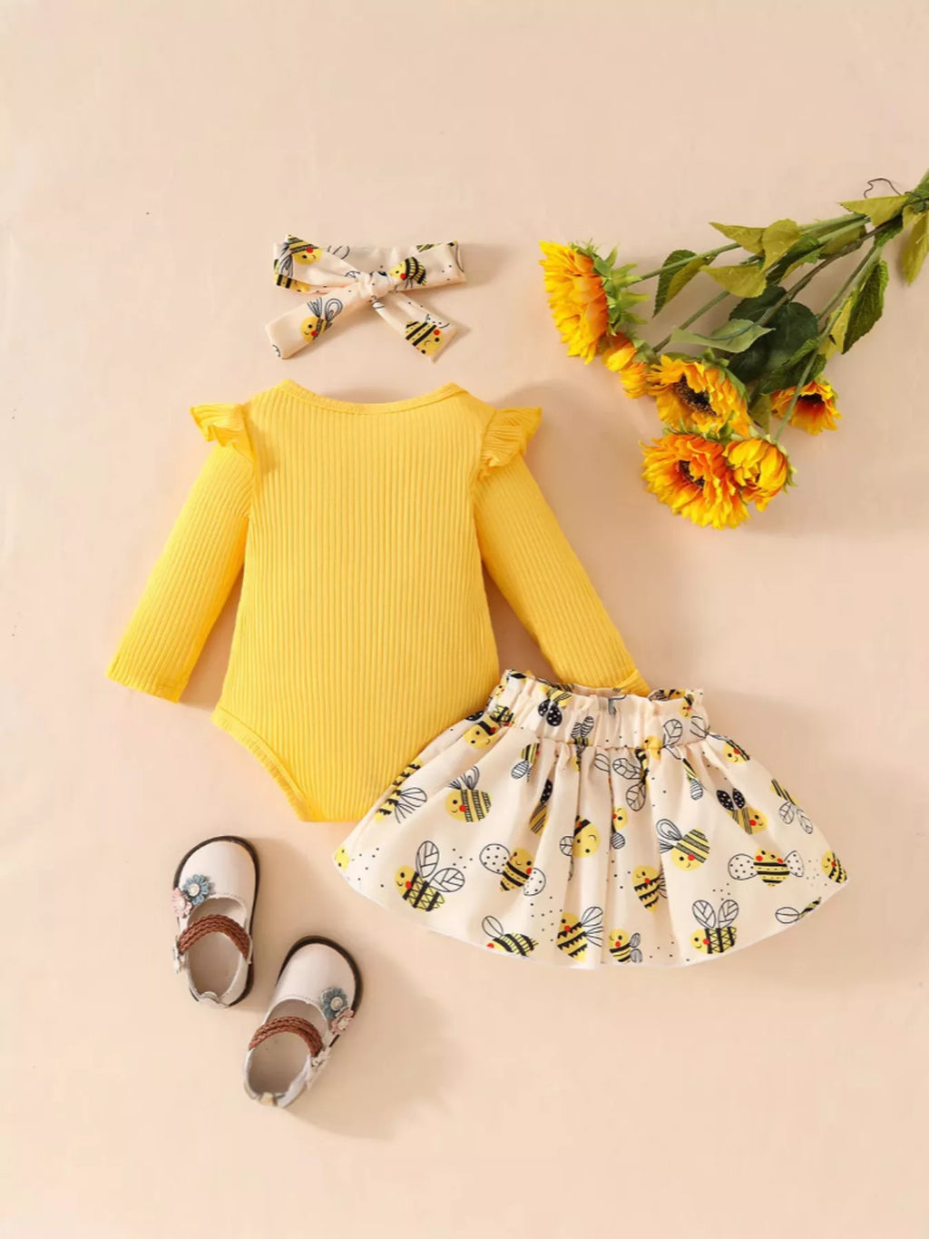 Children's Little Lady Bee-Themed 3-Piece Set