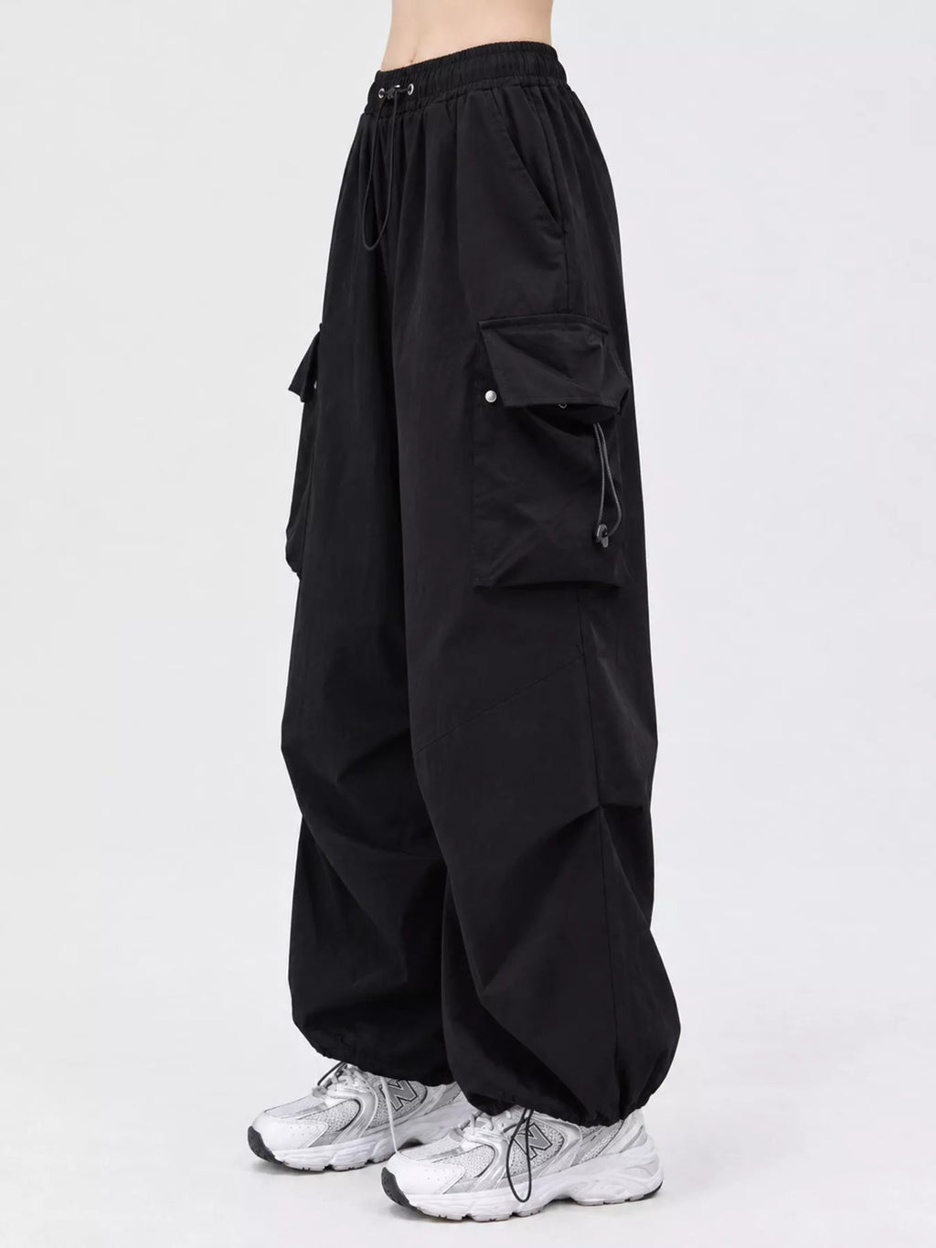 Full Size Drawstring Cargo Pants Plus Size