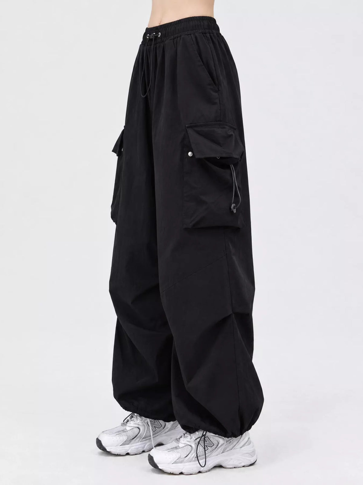 Full Size Drawstring Cargo Pants Plus Size