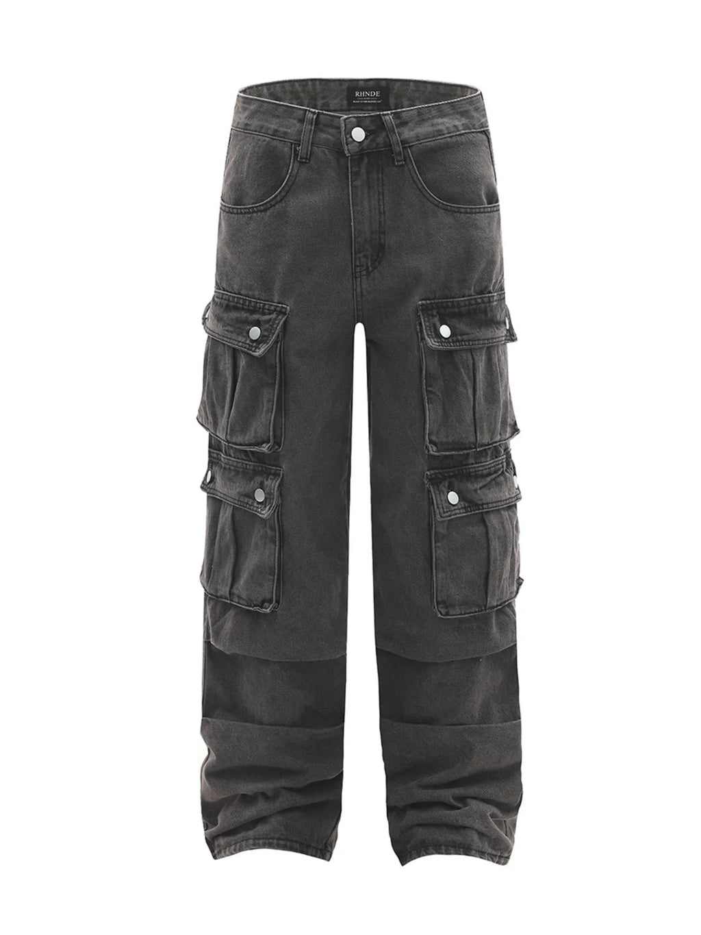 Men's Multi-Pocket Cargo Straight Jeans