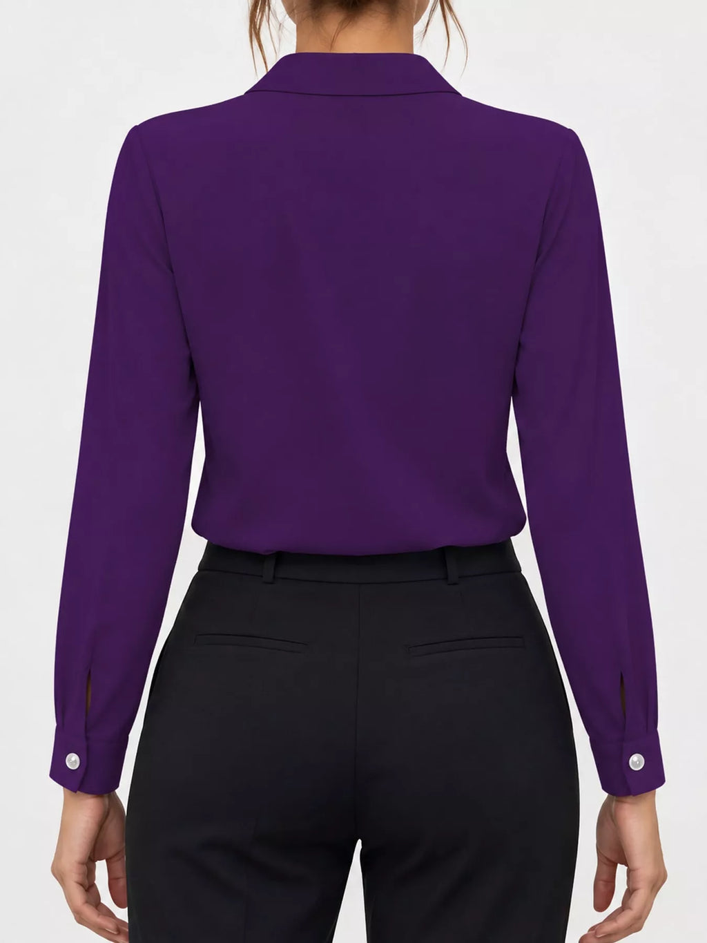 Long Sleeve Satin Blouse