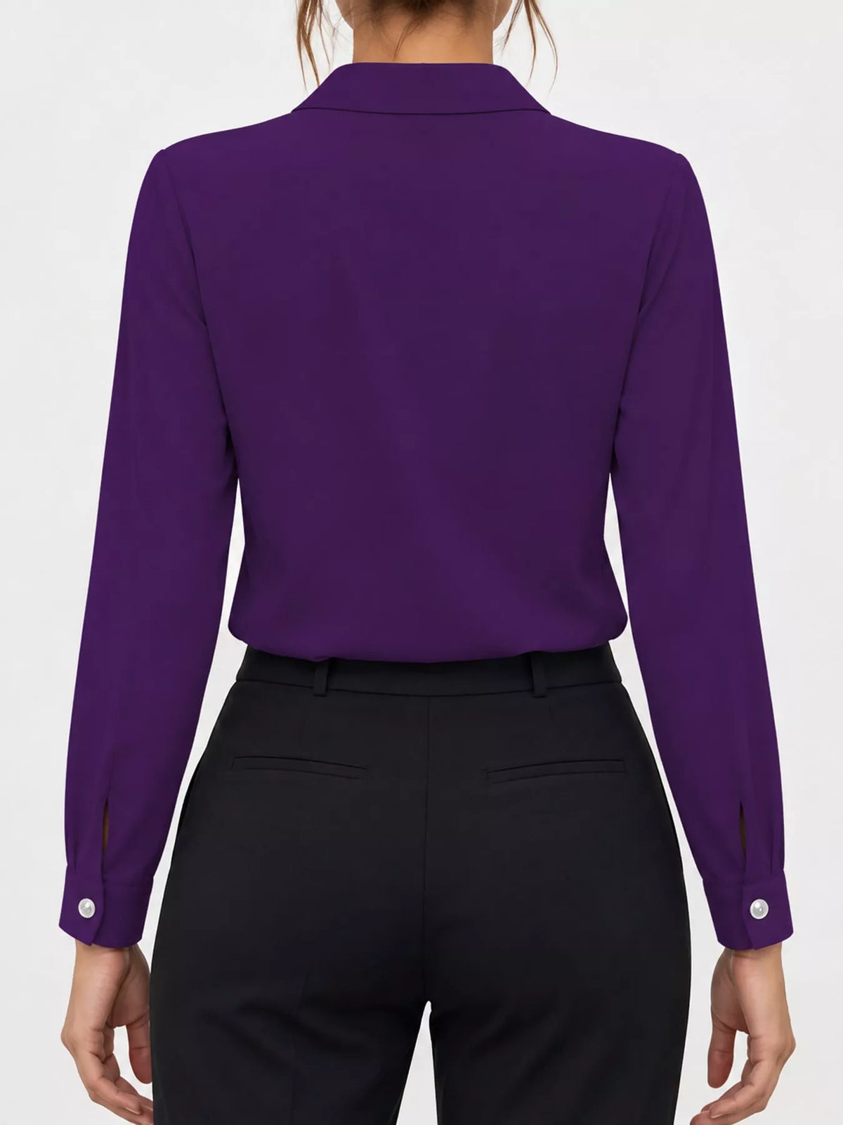 Long Sleeve Satin Blouse