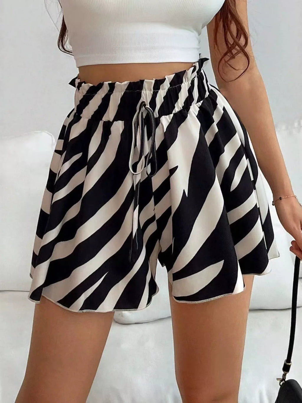 High-Waisted Leopard Print Shorts
