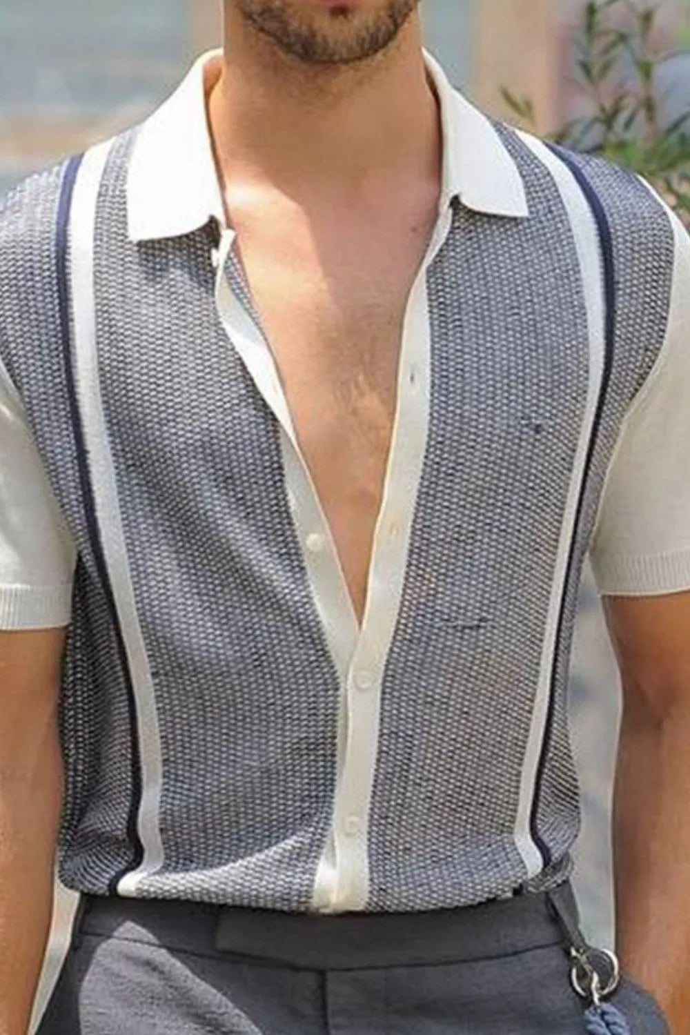 Men's Plus Size Button Up Short Sleeve Shirt