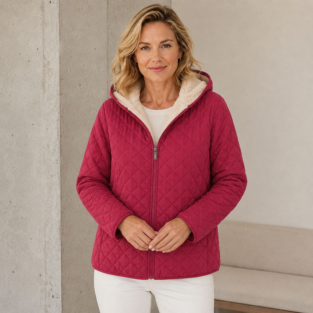 Womens Short Hooded Cotton-padded Coat