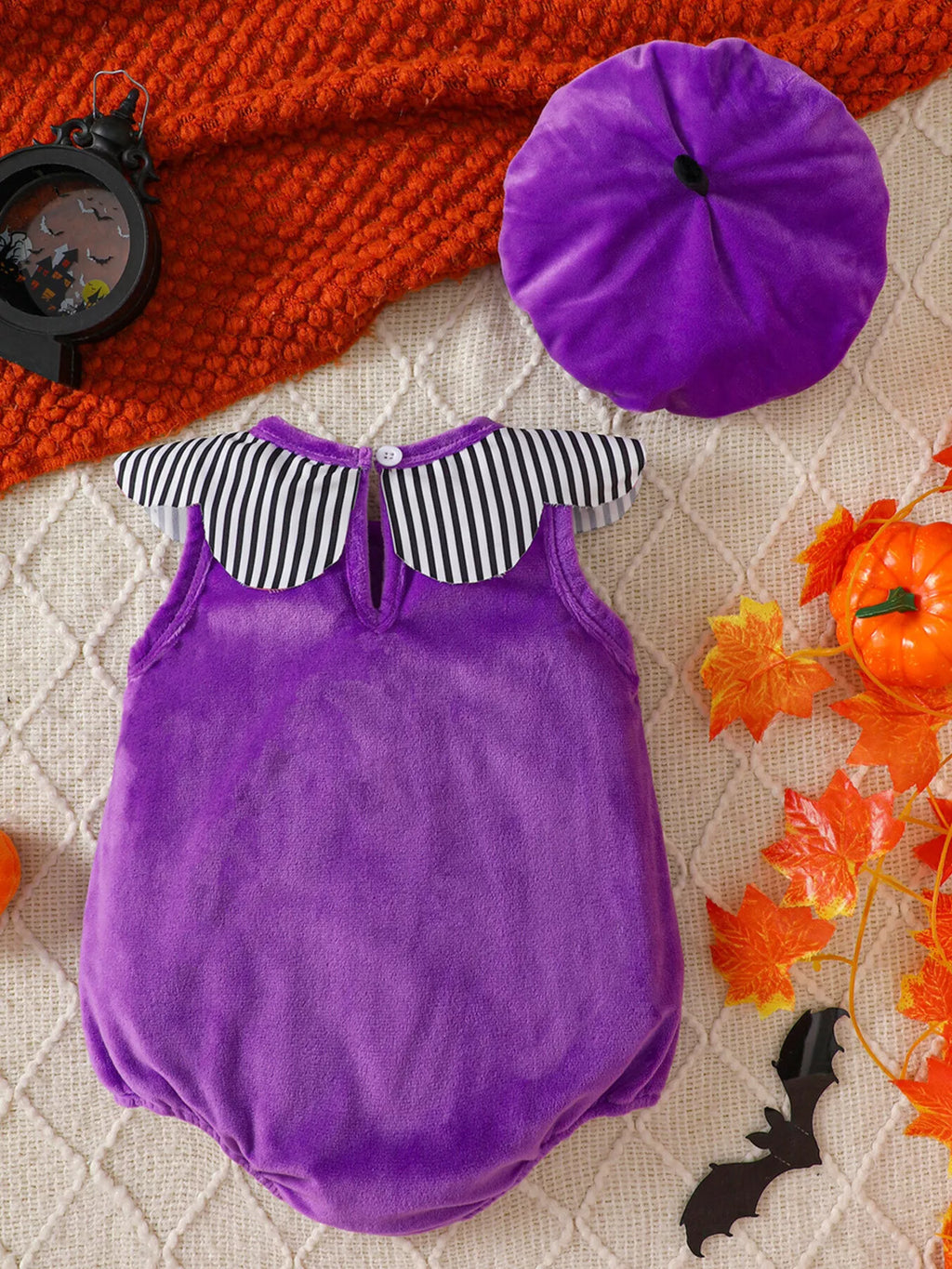Children's Halloween Sleeveless Bodysuit and Hat Set