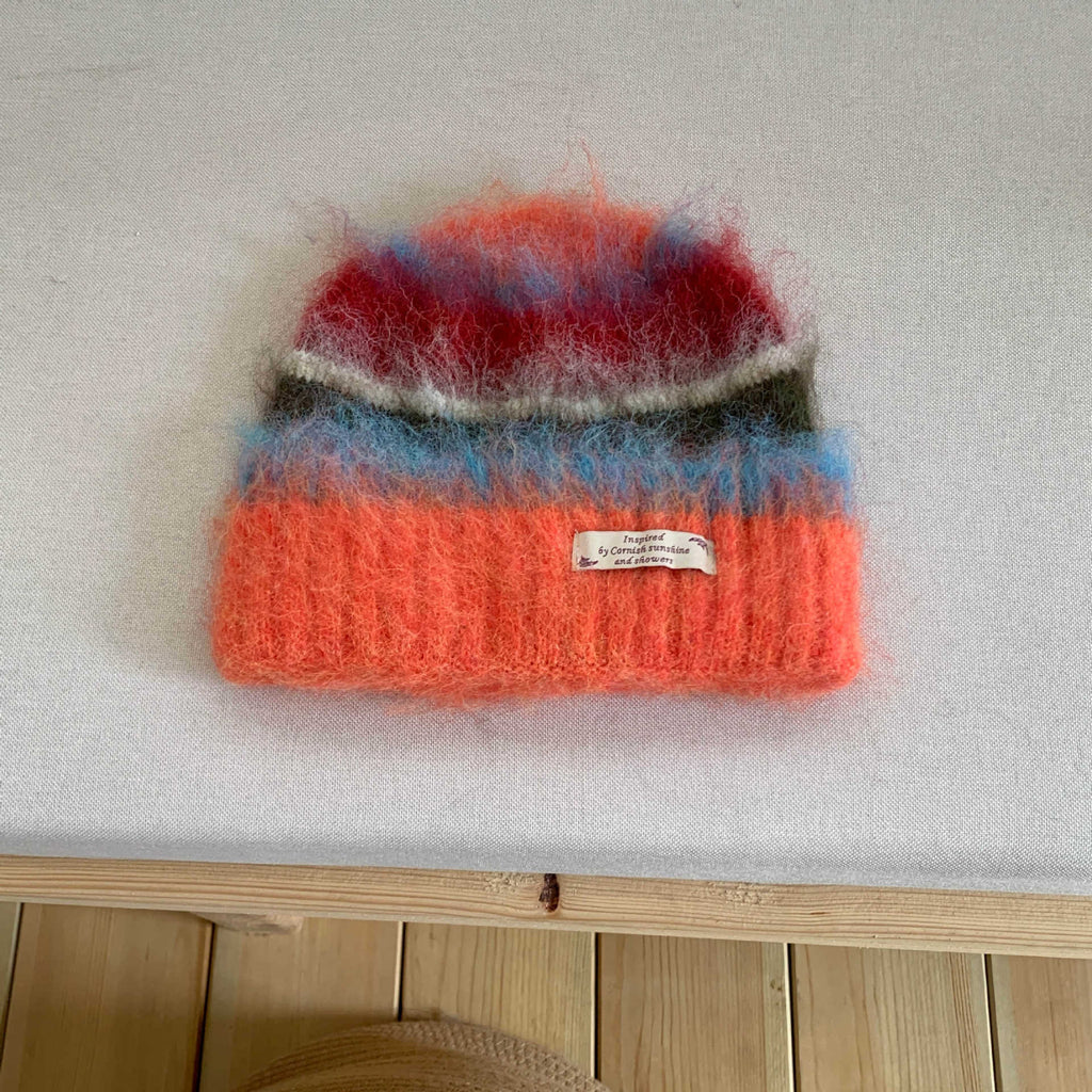 Rainbow Striped Versatile Warm Knitted Hat
