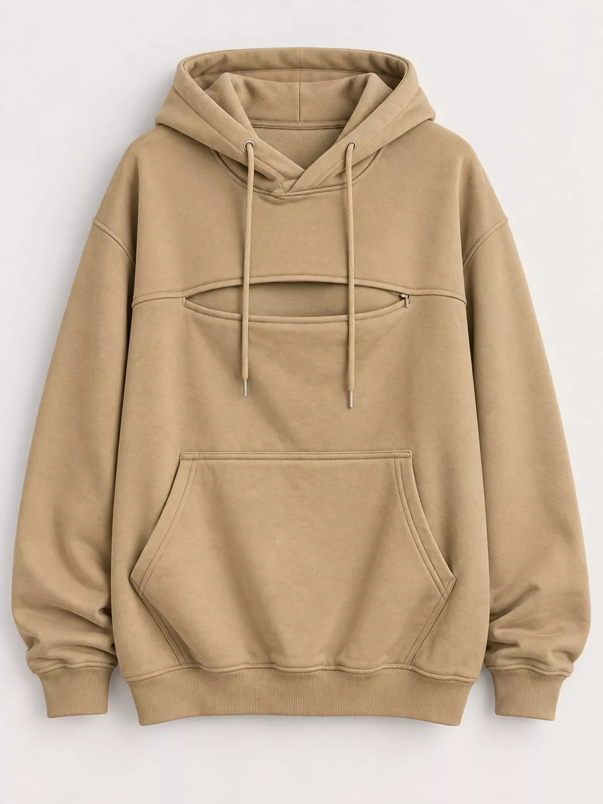 Full Size Cat Pouch Drawstring Hoodie Plus Size