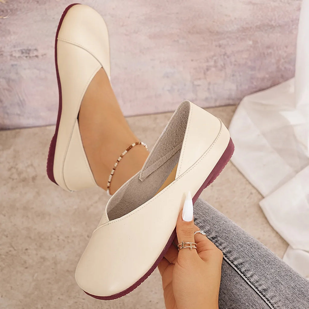 Round Toe Flats Slip-Ons