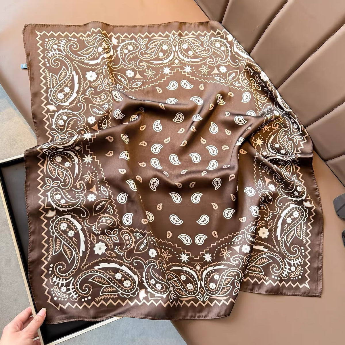 Square Scarf Womens Fashionable Small Neckerchief 70cm