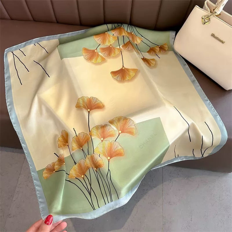 Square Scarf Womens Fashionable Small Neckerchief 70cm