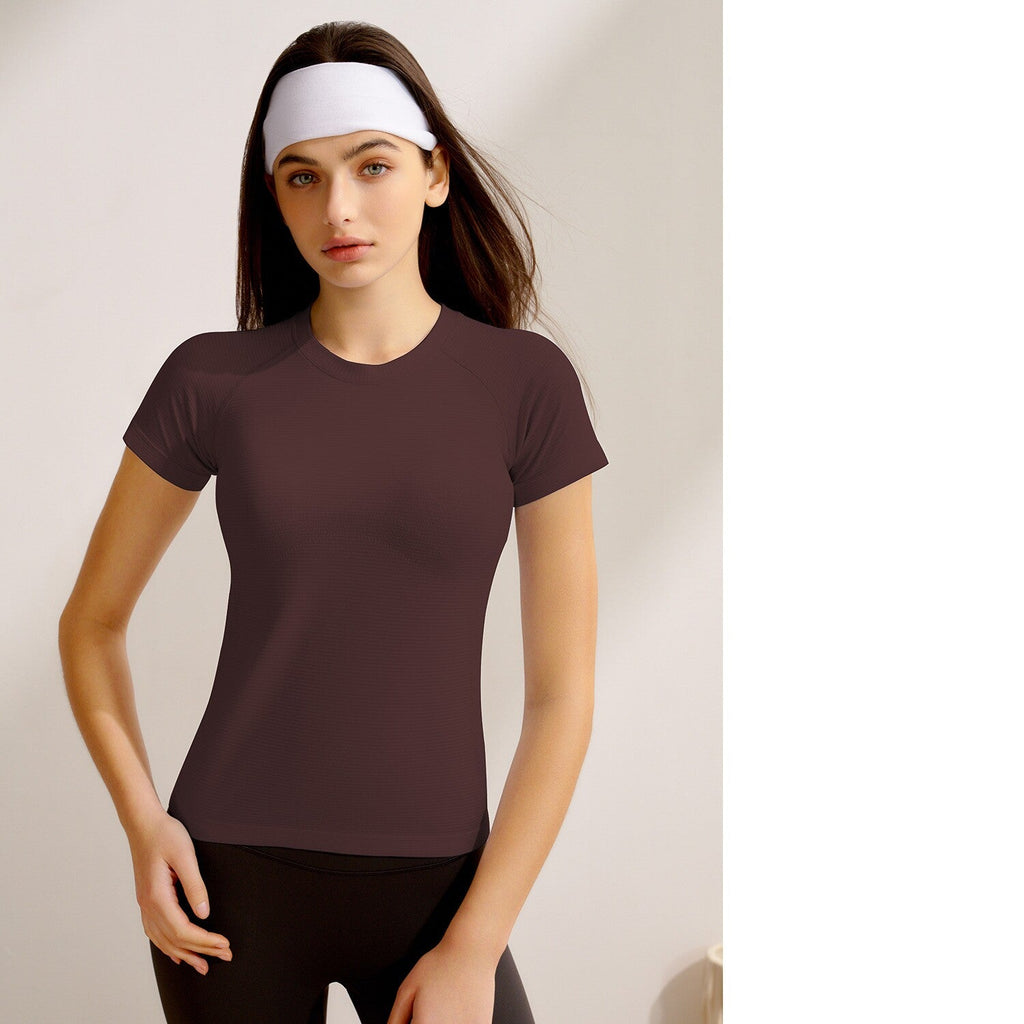 New Women's Short-Sleeve Yoga Top, Professional Pilates Training, Quick-Dry Running & Fitness Yoga Apparel
