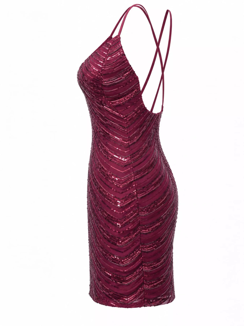 Sleeveless Sequin Embellished Bodycon Mini Cami Dress