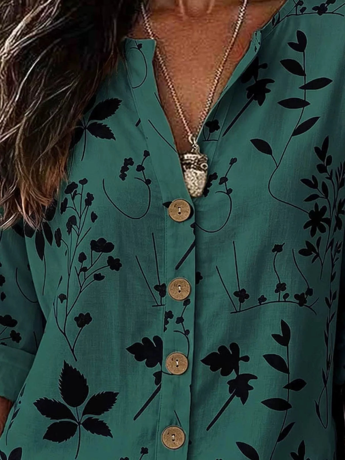 Notched Button Down Shirt