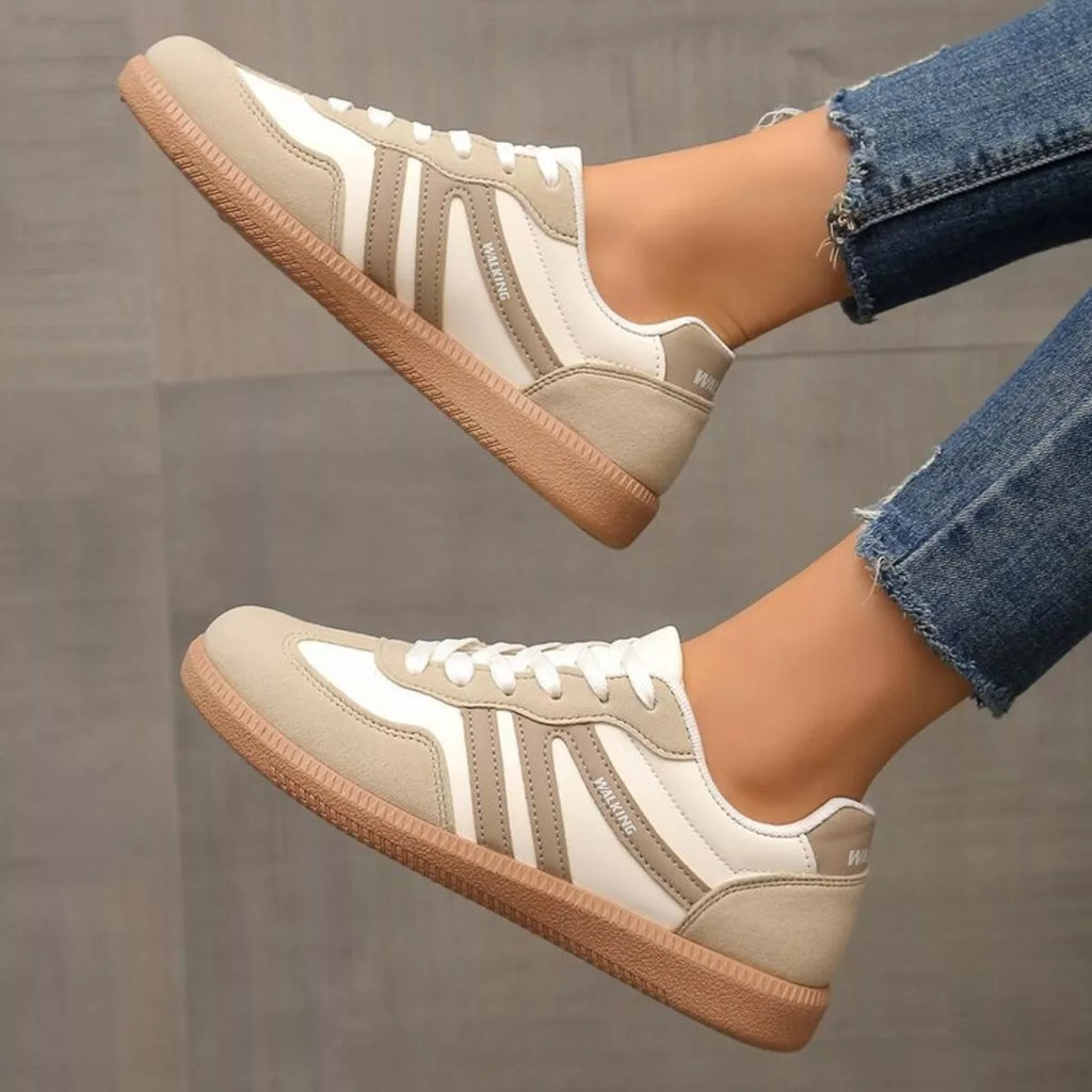 Round Toe Lace Up Sneakers