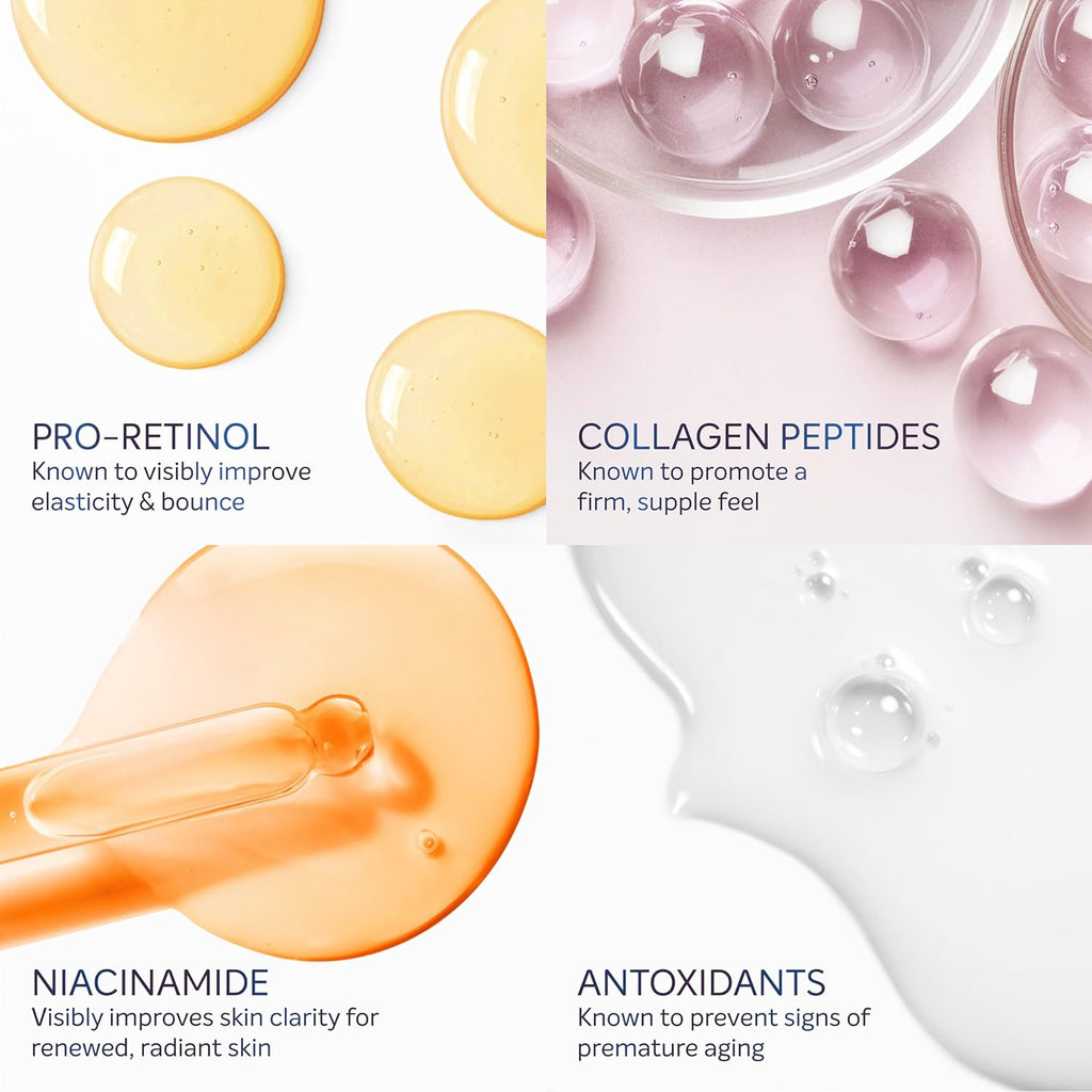 Dove Cream Serum Pro-Retinol + Firming for Elasticity and Firmness, with Collagen Peptides, Niacinamide and Antioxidants Lotion, 8 oz
