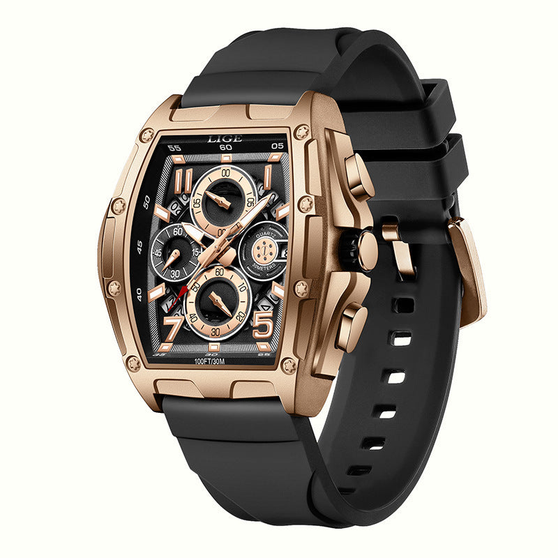 Men's Multifunctional Waterproof Calendar Watch