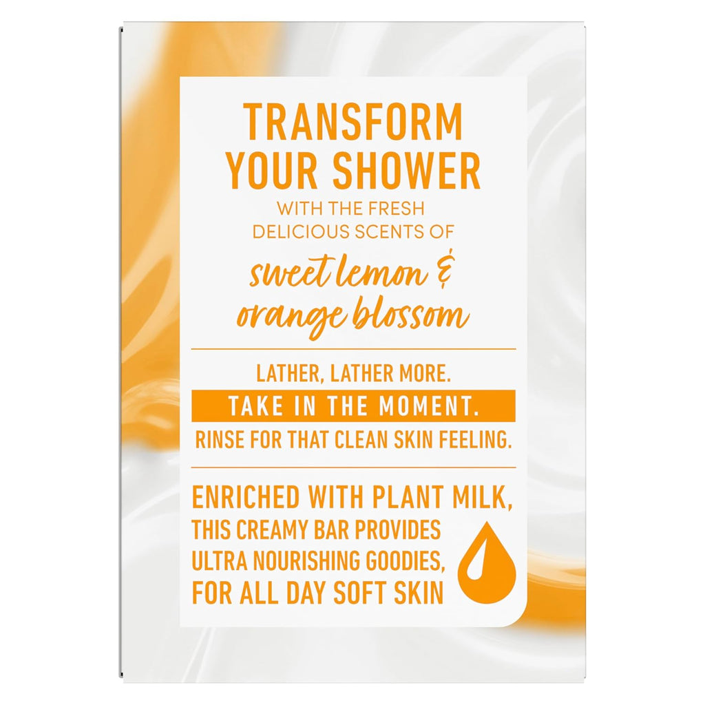 Dove Plant Milk Cleansing Bar Soap Turmeric Milk & Lemon Drop Glow Booster 4 Count for Moisturized Skin Gentle Cleanser, No Sulfate Cleansers or Parabens, 98% Biodegradable Formula 5 oz