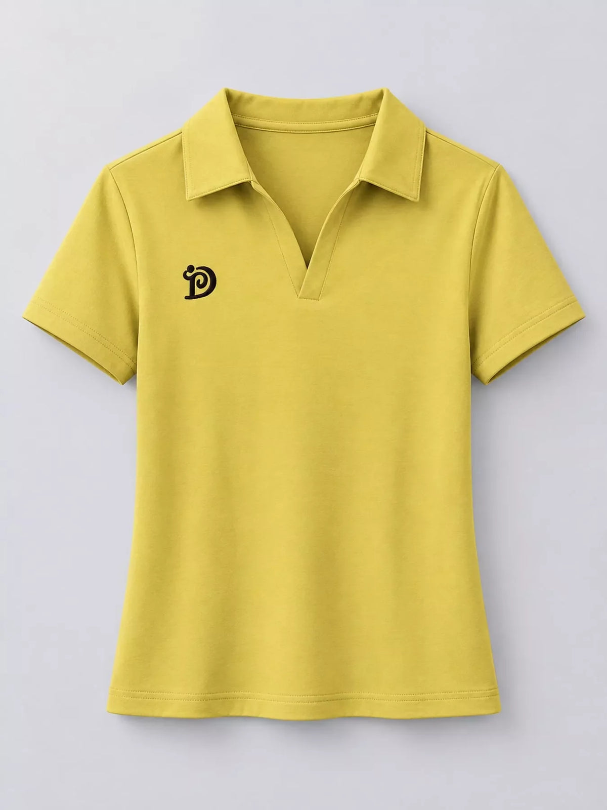 Plus Size Collared Neck Short-Sleeve Polo