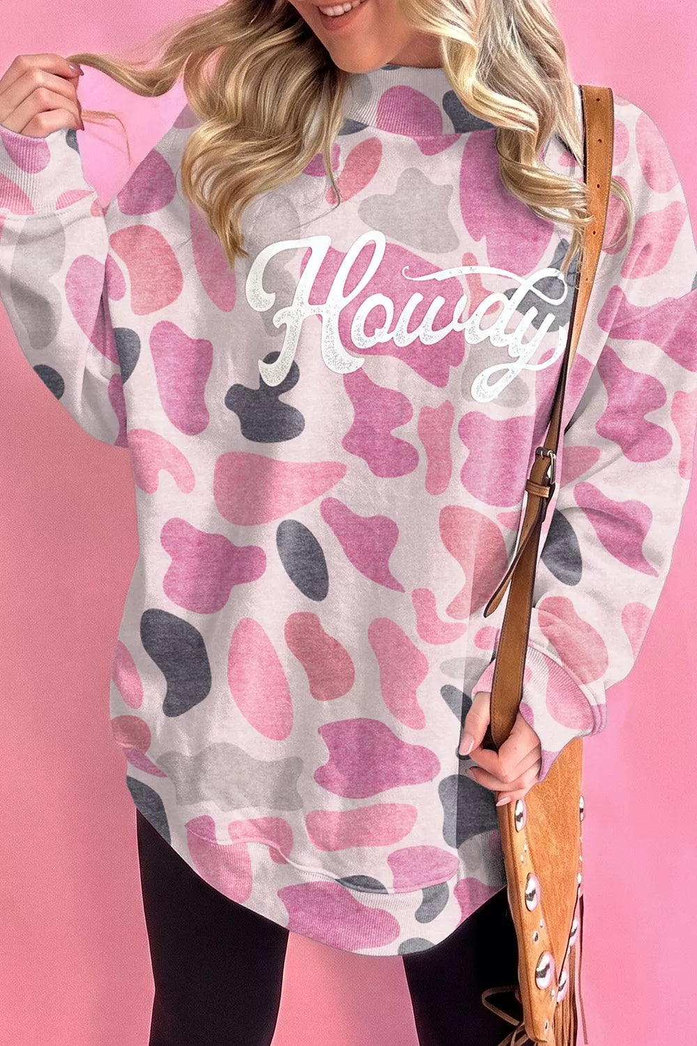 Camouflage Western Style Pullover Sweatshirt