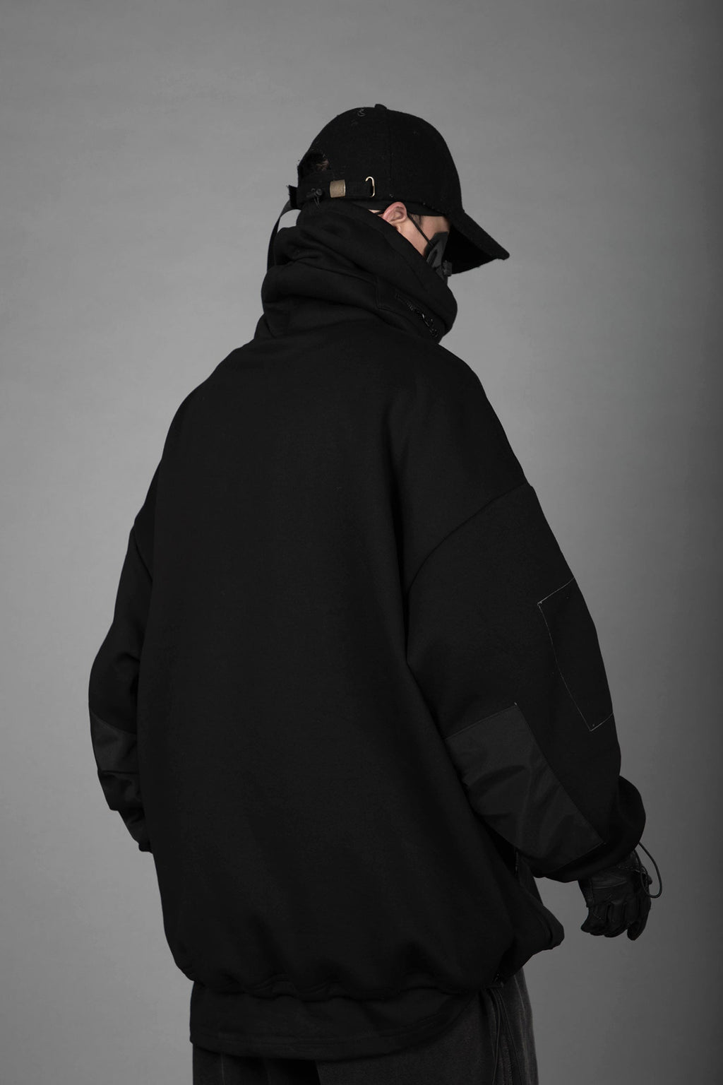 HiH33 Black Utility Hoodie