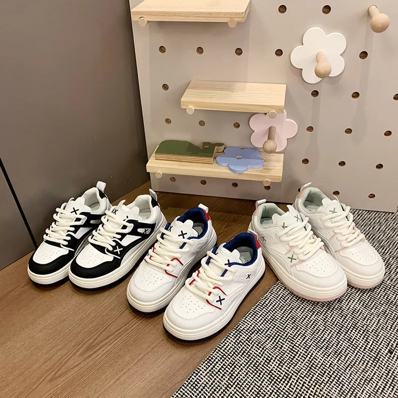 Round Toe Lace Up Sneakers