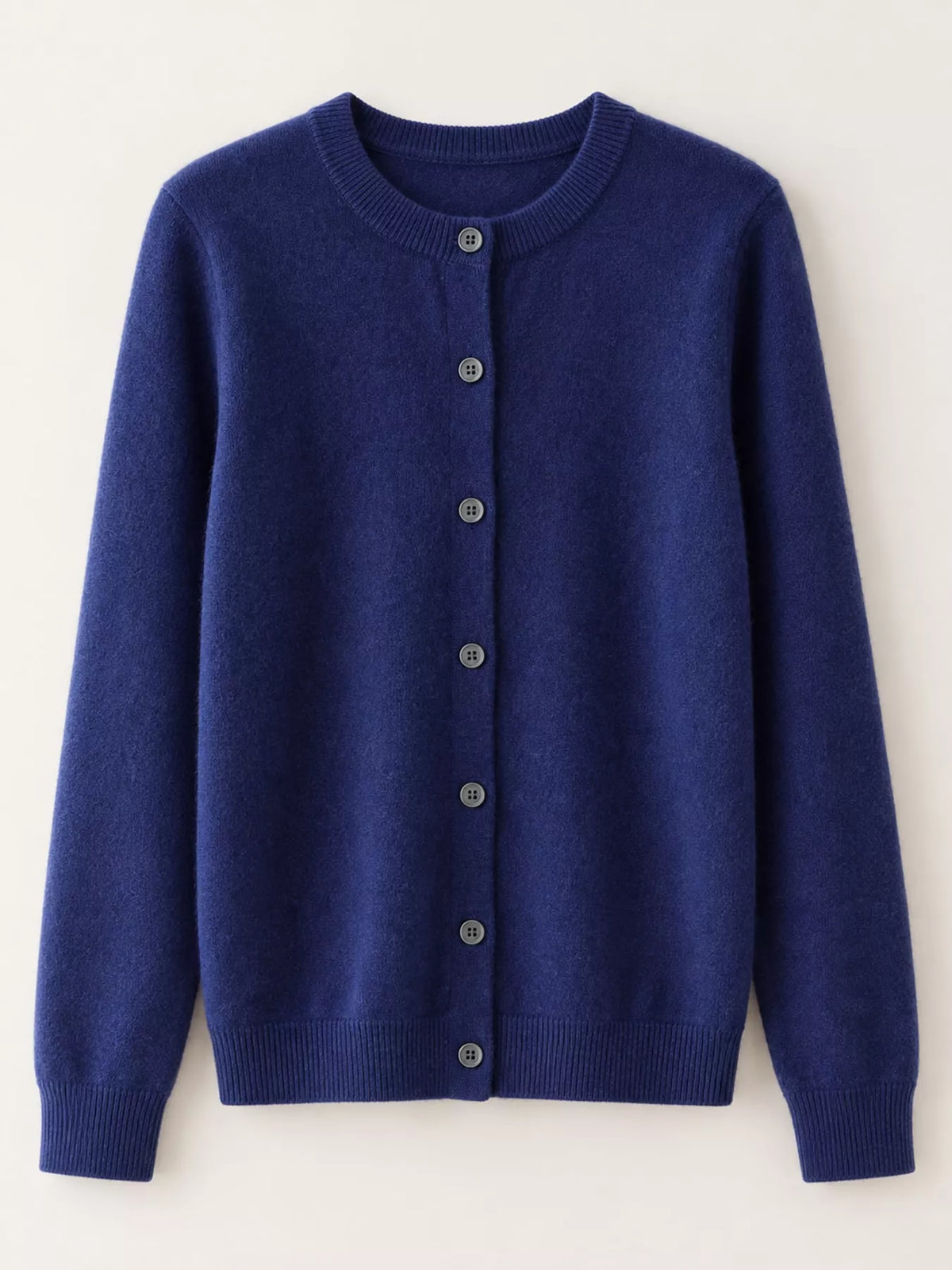 Classic Crew Neck Knit Cardigan