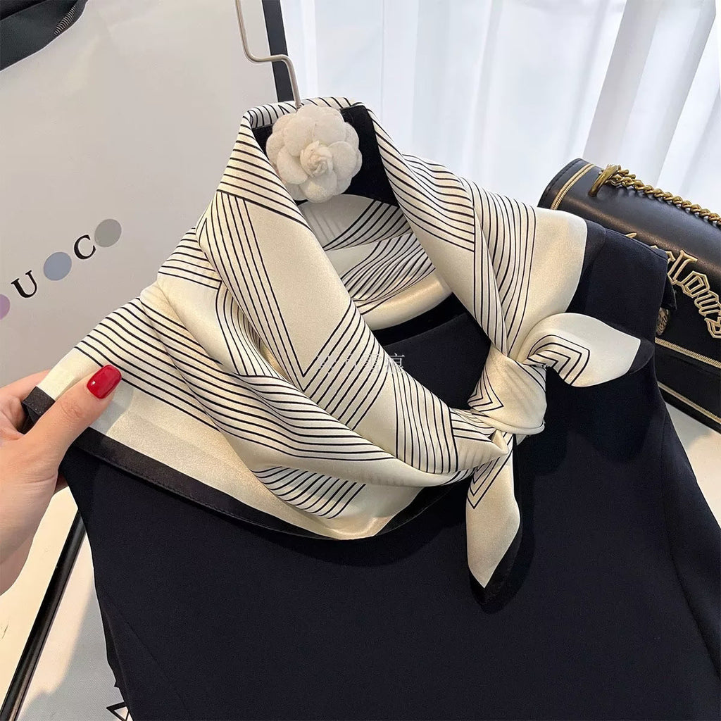 Square Scarf Womens Fashionable Small Neckerchief 70cm