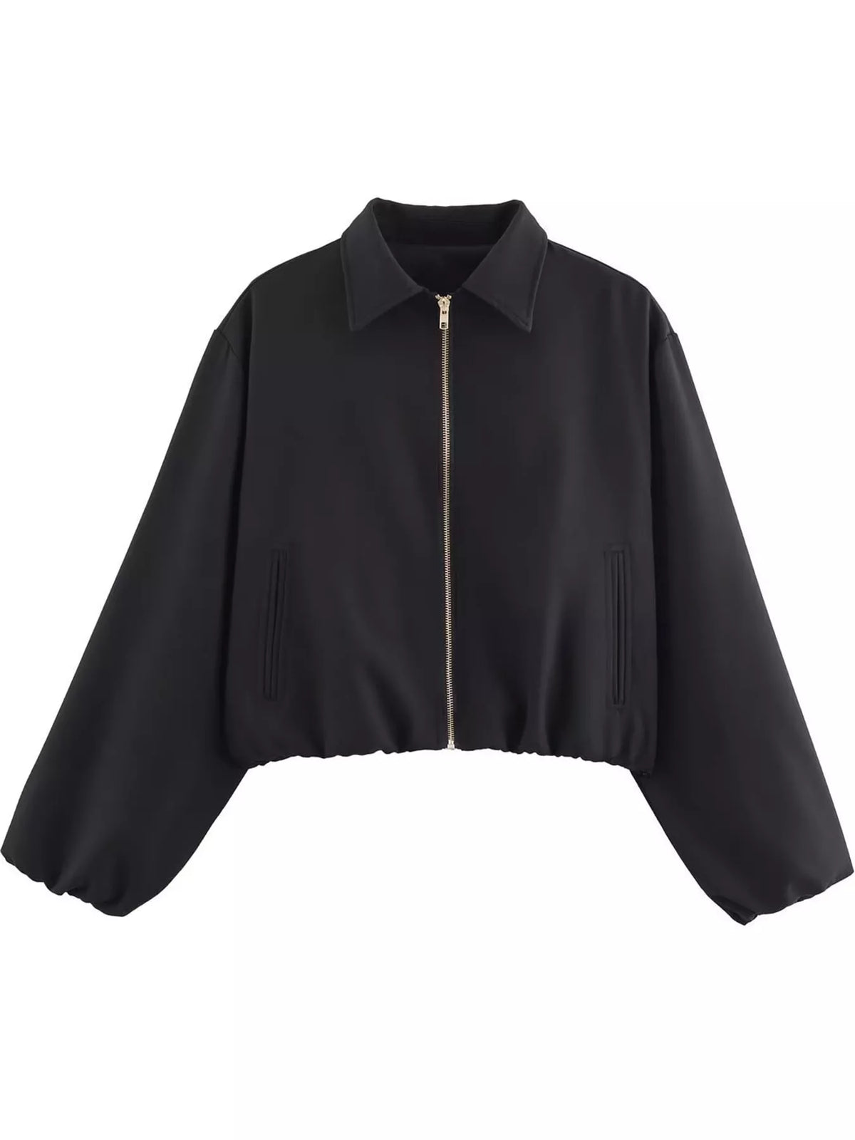 Cropped Zip-Up Jacket