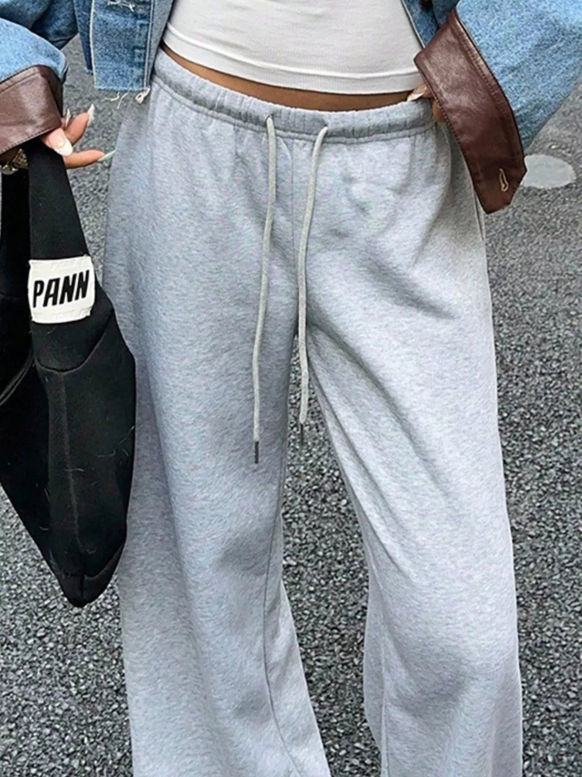 Wide Leg Drawstring Sweatpants