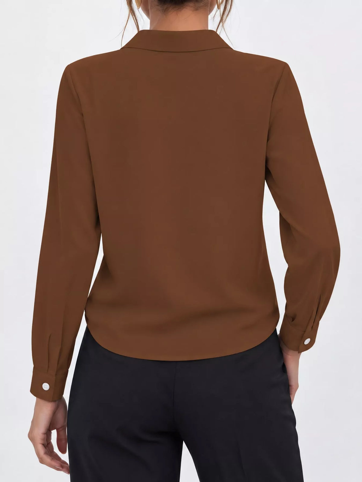 Long Sleeve Satin Blouse