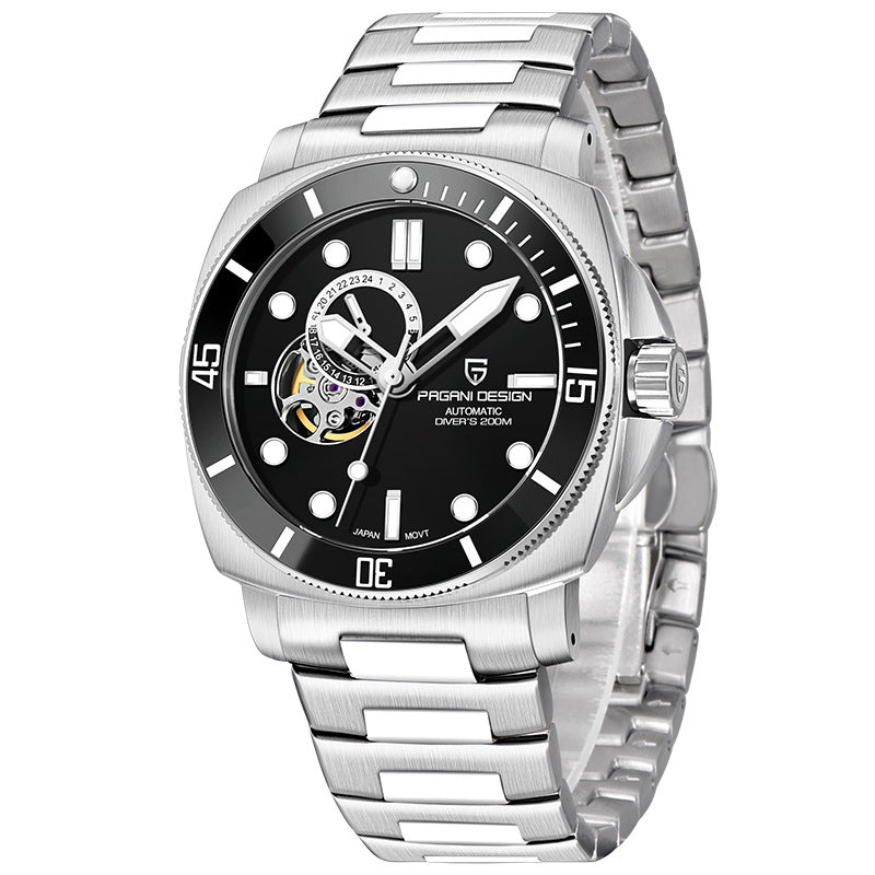 Fully Automatic Mechanical Watch With Luminous Display And Water Resistance For Men