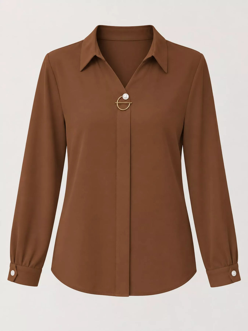 Long Sleeve Satin Blouse